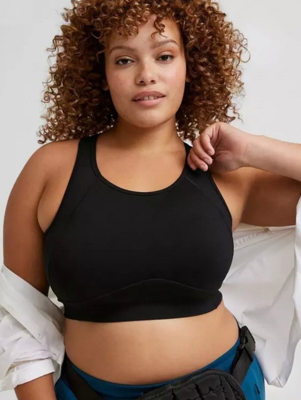Torrid Active Black Longline Racerback Sports Bra Size 2 2X 18/20